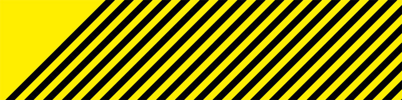 Streifen in schwarz-gelb als Wiedererkennung für die Thematik "Corona in Ulm"